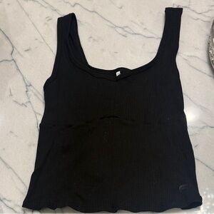 Fabletics Black Ribbed Tank Top
